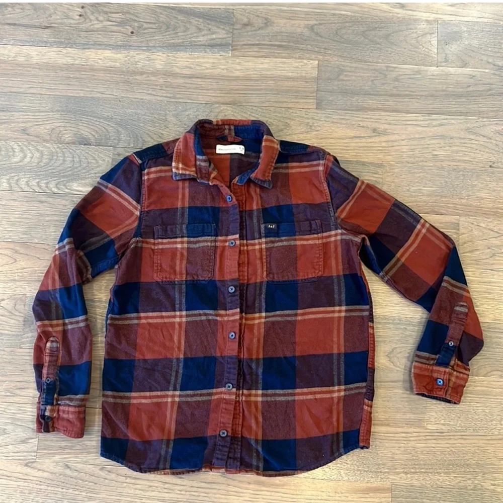 Abercrombie kids flannel shirt size 15/16
